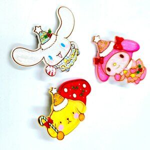 Sanrio Characters Christmas Barrettes Girl or Women's Hair Accessories NEW